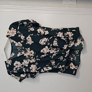Green Floral Top